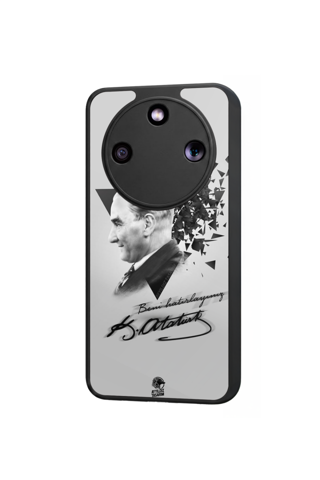 Honor Magic 8 Lite Uyumlu Mustafa Kemal Ataturk Tasarımlı Glossy Premium Kılıf