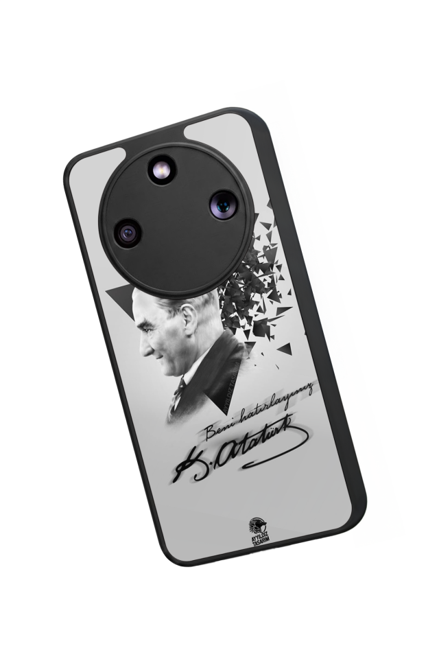 Honor Magic 8 Lite Uyumlu Mustafa Kemal Ataturk Tasarımlı Glossy Premium Kılıf