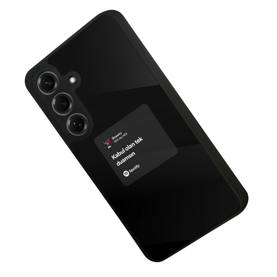 Samsung Galaxy S25 Uyumlu Sarki Sozleri Tasarımlı Glossy Premium Kılıf