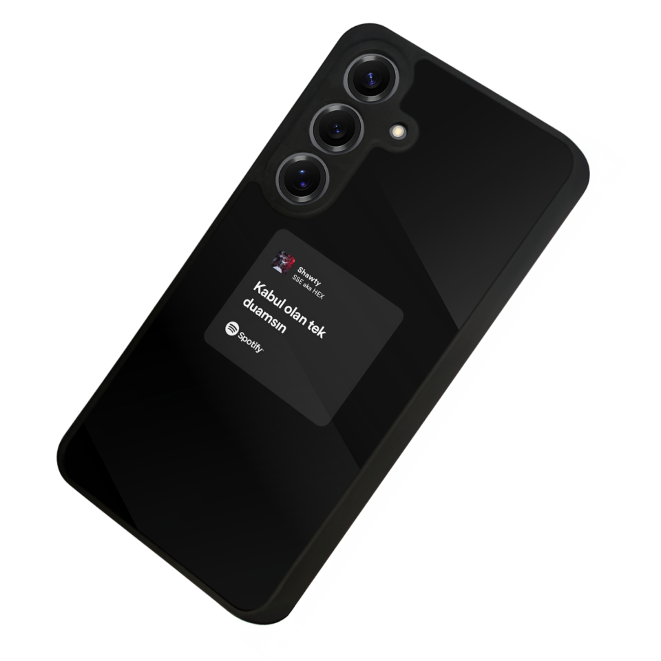 Samsung Galaxy S25 Uyumlu Sarki Sozleri Tasarımlı Glossy Premium Kılıf