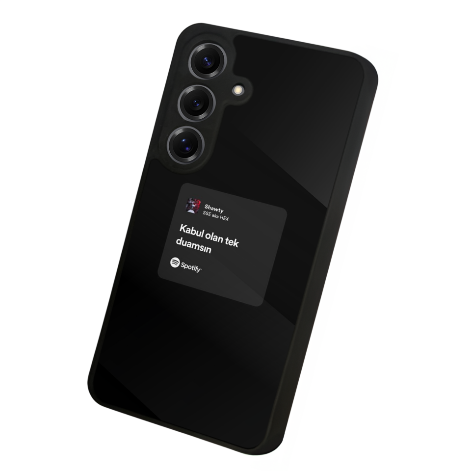 Samsung Galaxy S25 Uyumlu Sarki Sozleri Tasarımlı Glossy Premium Kılıf