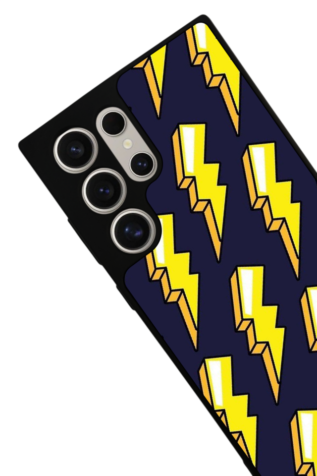 Samsung Galaxy S24 Ultra Uyumlu Simsek Tasarımlı Glossy Premium Kılıf