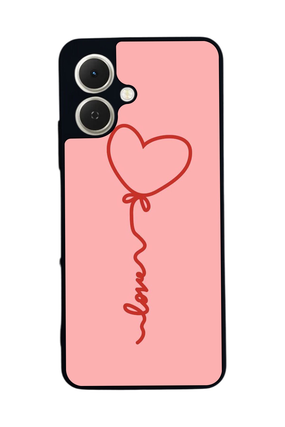 Tecno Spark GO 2 Uyumlu Kalp Love Tasarımlı Glossy Premium Kılıf