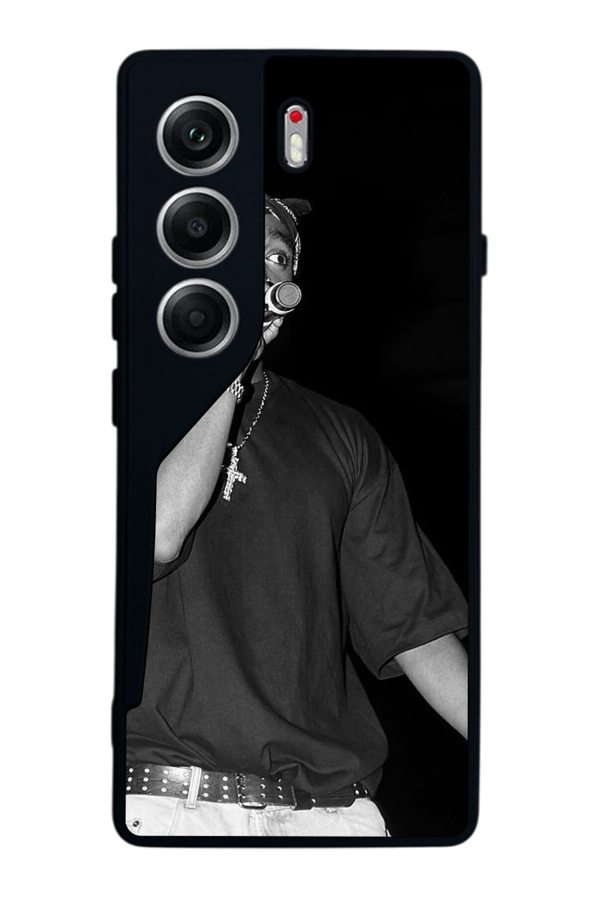 Tecno Camon 40 Uyumlu Tupac Tasarımlı Glossy Premium Kılıf