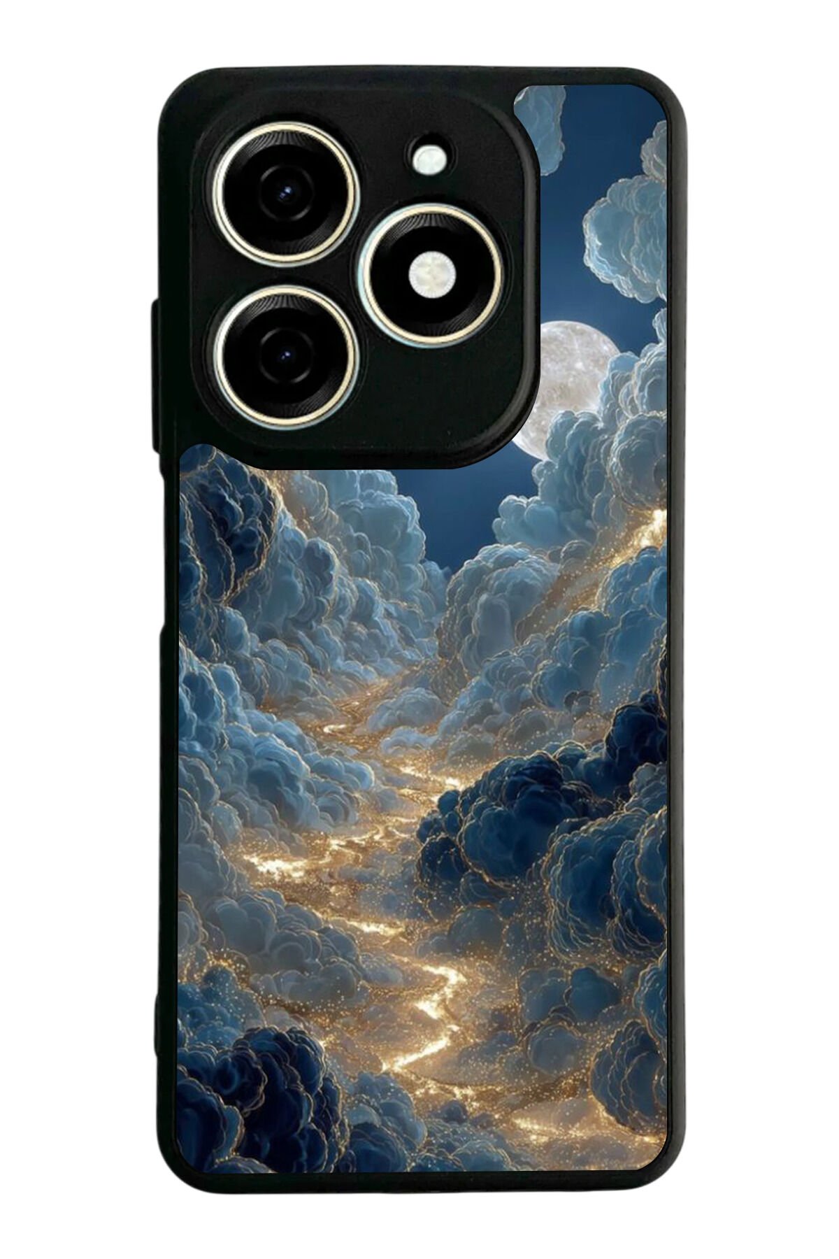 Tecno Spark 20/20C Uyumlu Ay Tasarımlı Glossy Premium Kılıf