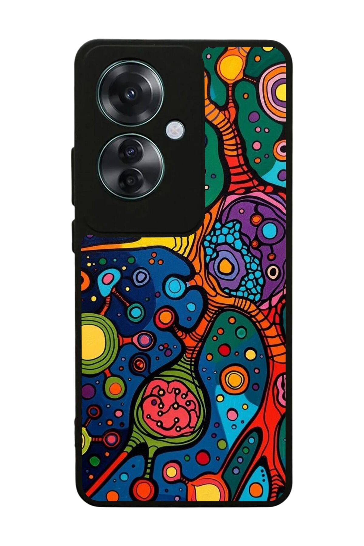 Oppo Reno 11F Uyumlu Abstract Tasarımlı Glossy Premium Kılıf