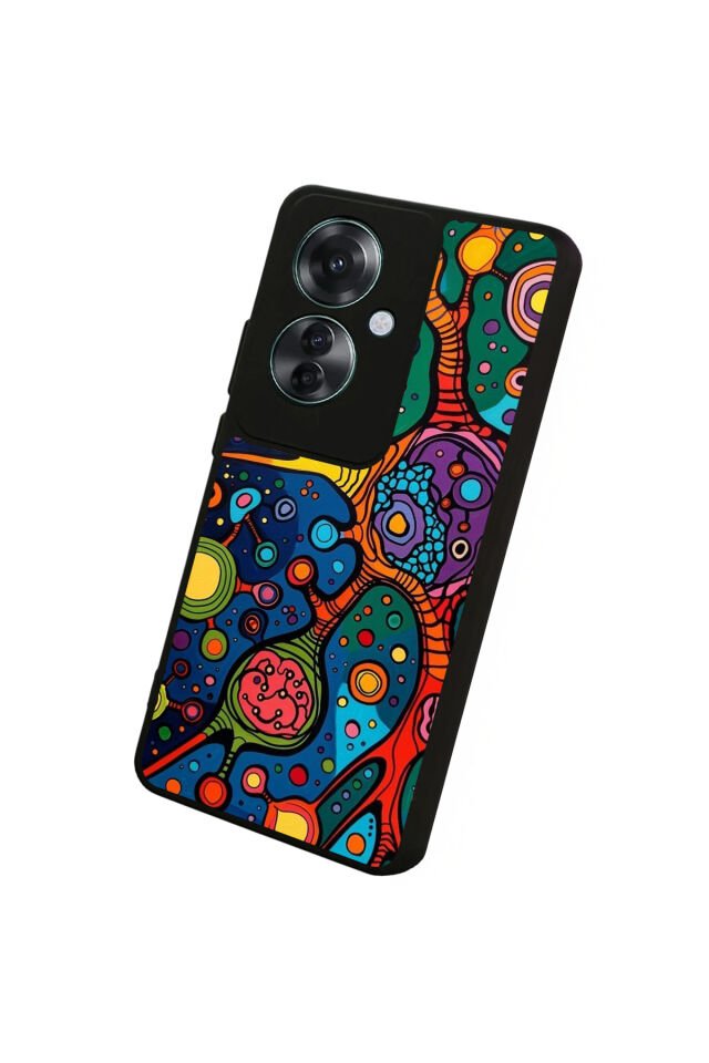 Oppo Reno 11F Uyumlu Abstract Tasarımlı Glossy Premium Kılıf