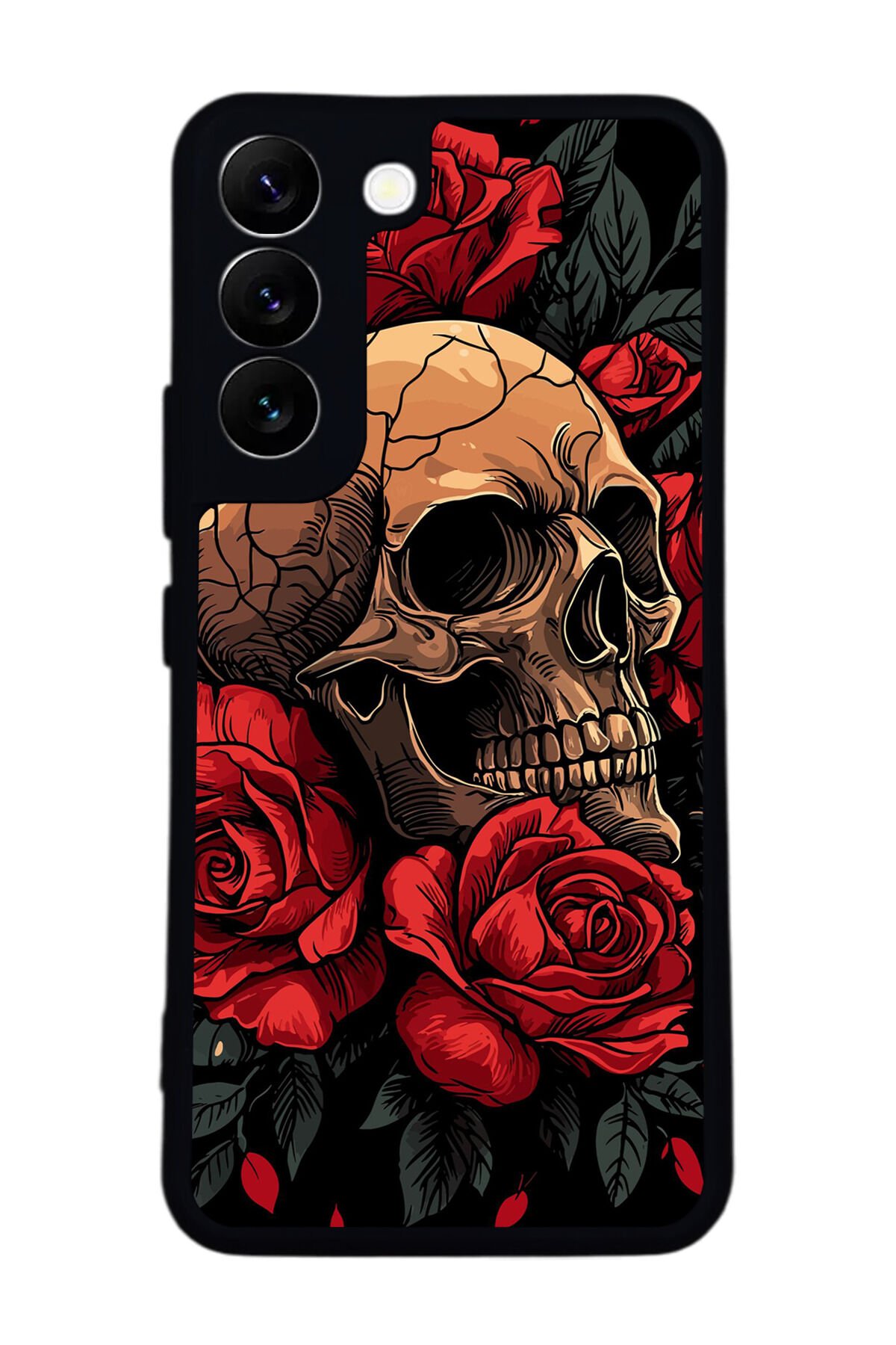Samsung Galaxy S22 Uyumlu KuruKafa Tasarımlı Glossy Premium Kılıf