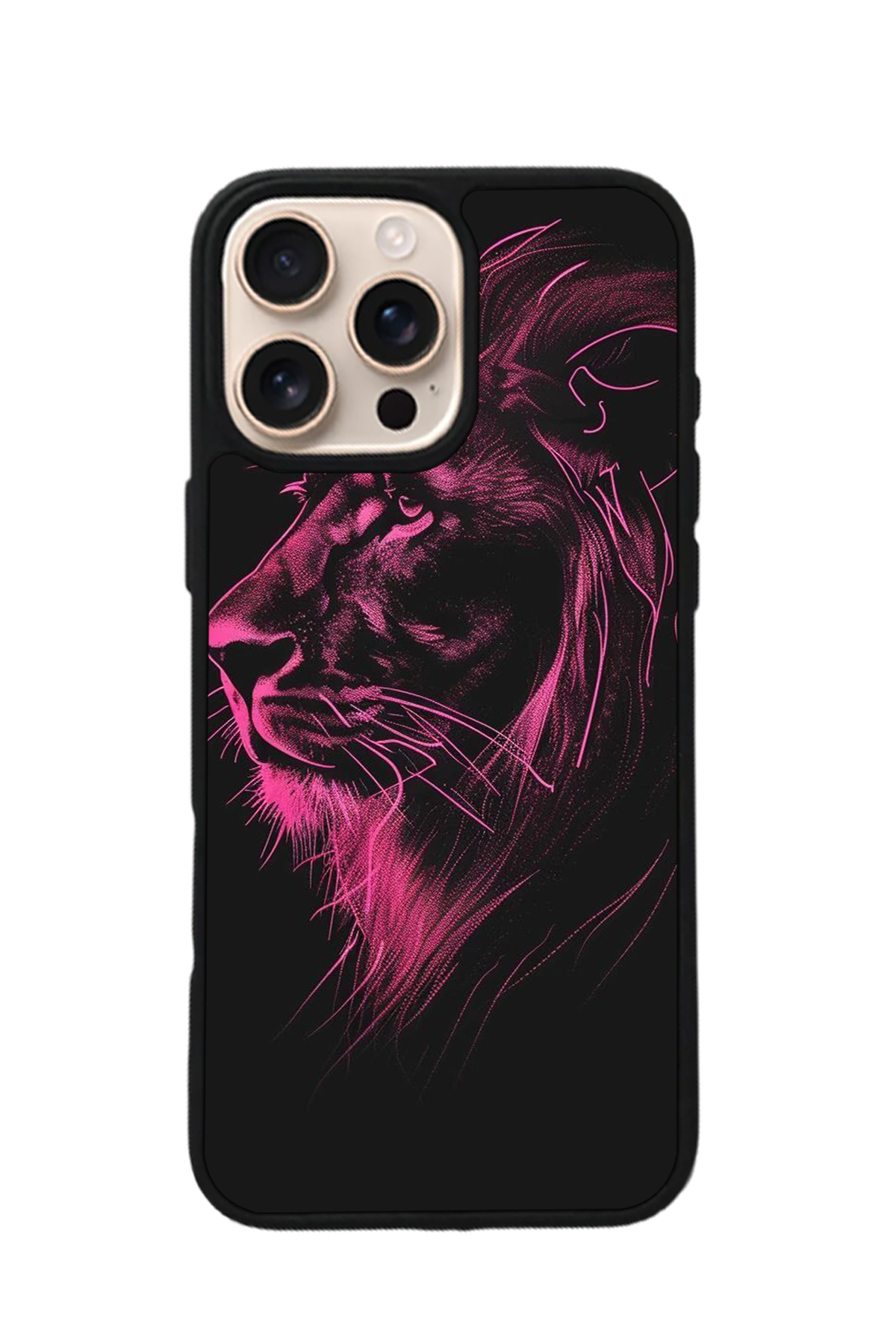 iPhone 16 Pro Uyumlu Aslan Tasarımlı Glossy Premium Kılıf