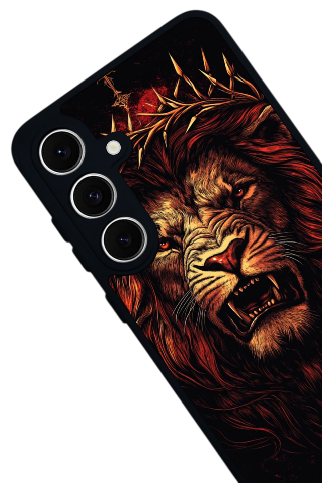 Samsung Galaxy A16 Uyumlu Aslan Tasarımlı Glossy Premium Kılıf