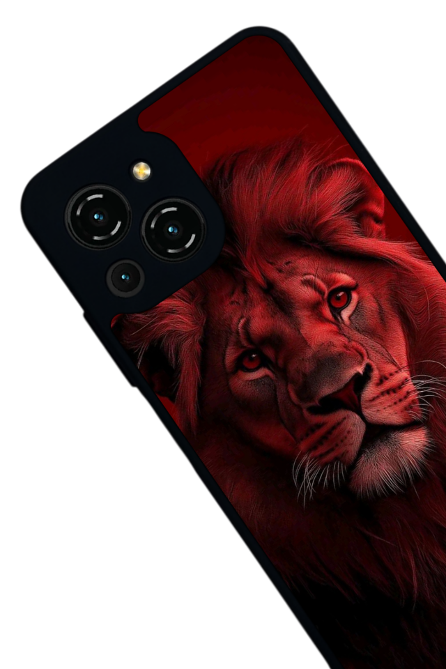 Reeder S23 Pro Max Uyumlu Aslan Tasarımlı Glossy Premium Kılıf