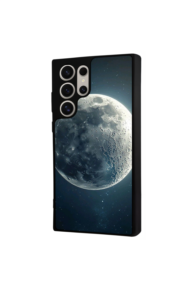Samsung Galaxy S22 Ultra Uyumlu Ay Tasarımlı Glossy Premium Kılıf