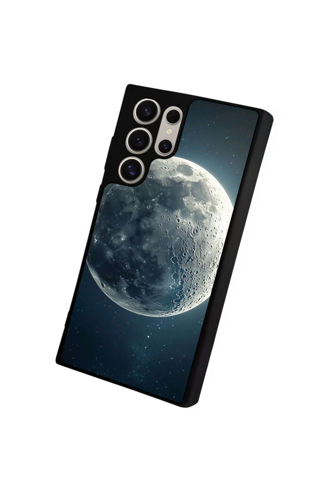Samsung Galaxy S22 Ultra Uyumlu Ay Tasarımlı Glossy Premium Kılıf