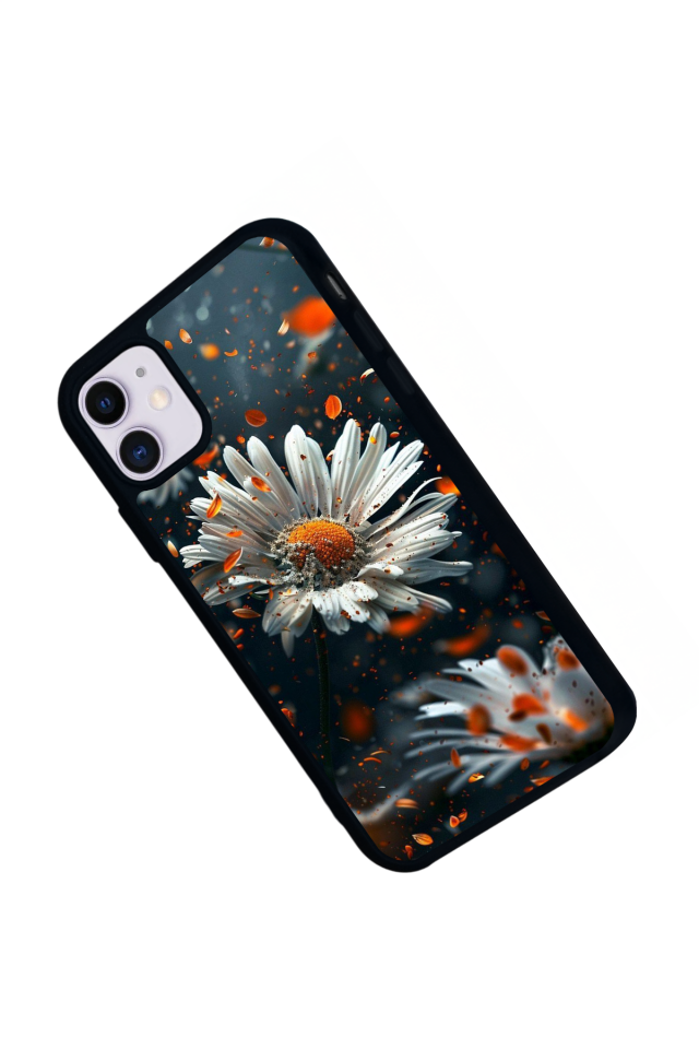iPhone 11 Uyumlu Cicek Tasarımlı Glossy Premium Kılıf