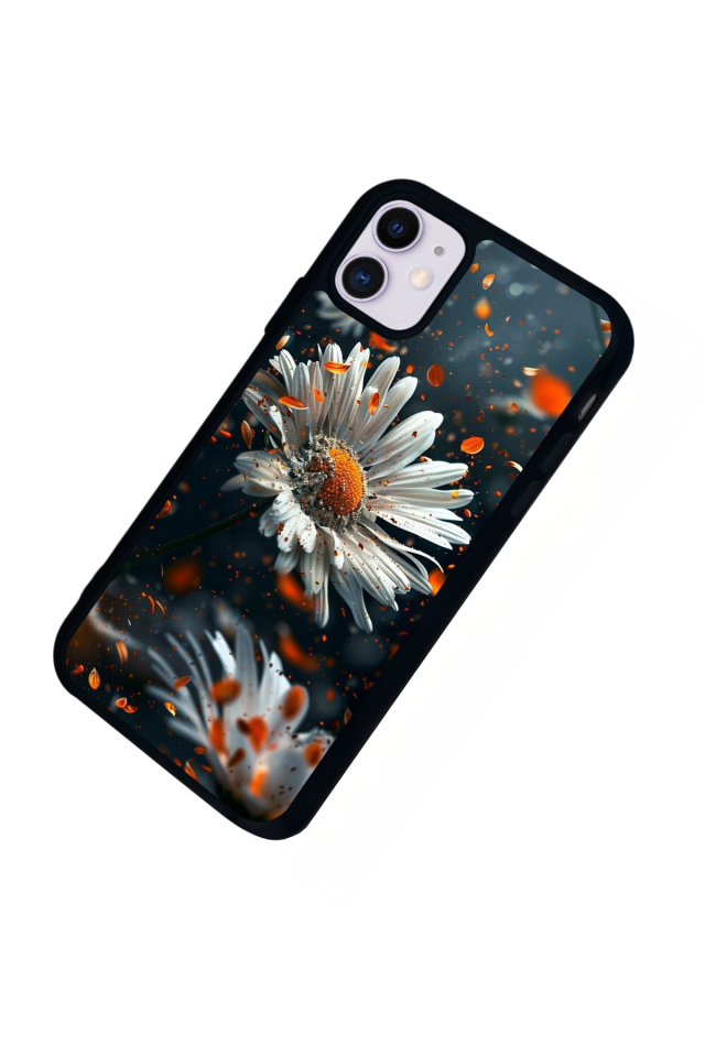 iPhone 11 Uyumlu Cicek Tasarımlı Glossy Premium Kılıf
