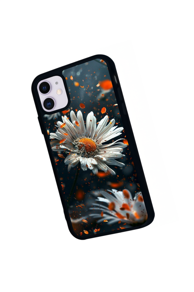 iPhone 11 Uyumlu Cicek Tasarımlı Glossy Premium Kılıf