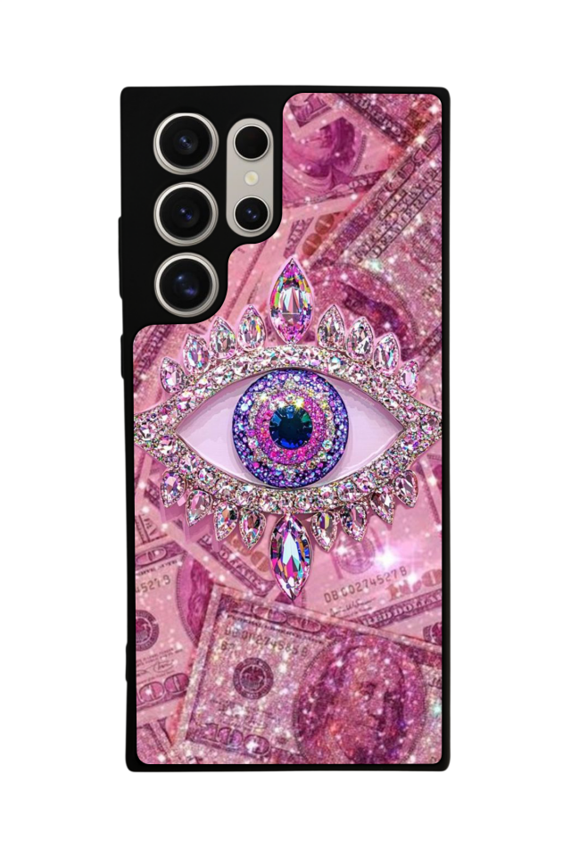 Samsung Galaxy S22 Ultra Uyumlu Göz Tasarımlı Glossy Premium Kılıf