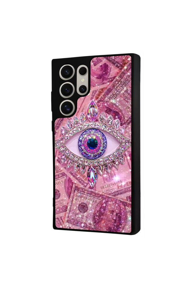 Samsung Galaxy S22 Ultra Uyumlu Göz Tasarımlı Glossy Premium Kılıf