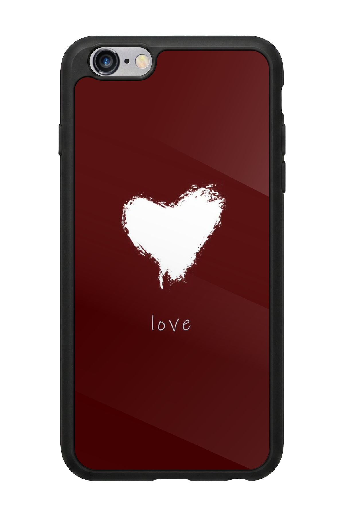 iPhone 6s Plus Uyumlu Kalp Love Tasarımlı Glossy Premium Kılıf