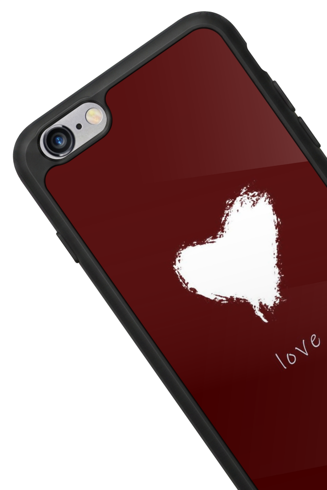 iPhone 6s Plus Uyumlu Kalp Love Tasarımlı Glossy Premium Kılıf