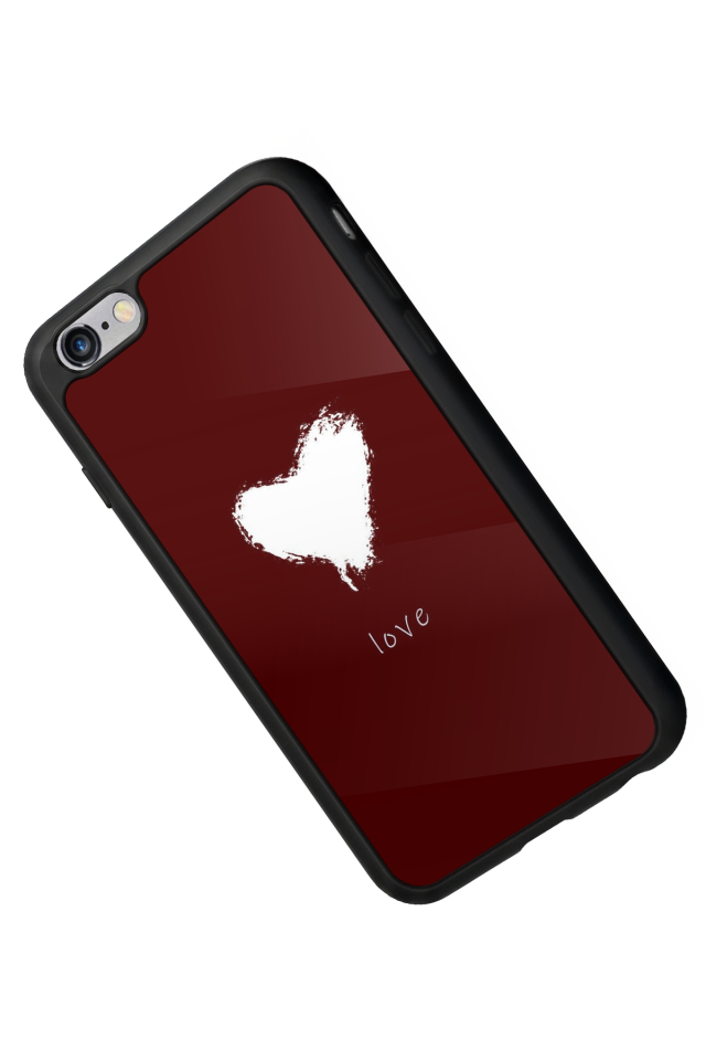 iPhone 6s Plus Uyumlu Kalp Love Tasarımlı Glossy Premium Kılıf