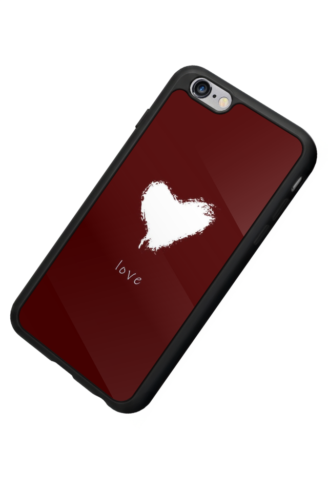 iPhone 6s Plus Uyumlu Kalp Love Tasarımlı Glossy Premium Kılıf