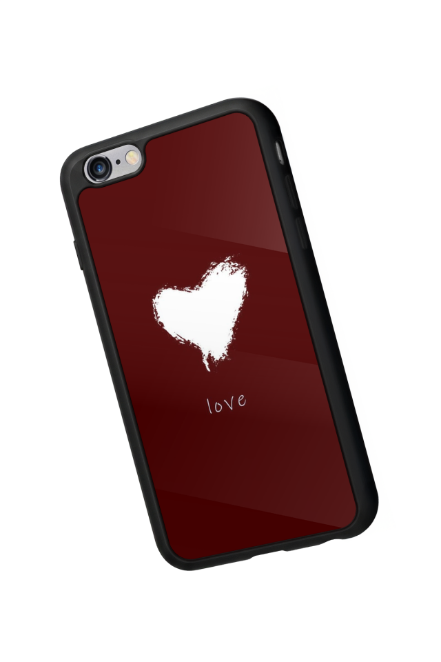 iPhone 6s Plus Uyumlu Kalp Love Tasarımlı Glossy Premium Kılıf