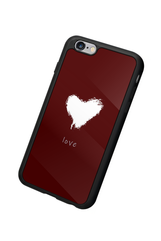 iPhone 6s Plus Uyumlu Kalp Love Tasarımlı Glossy Premium Kılıf