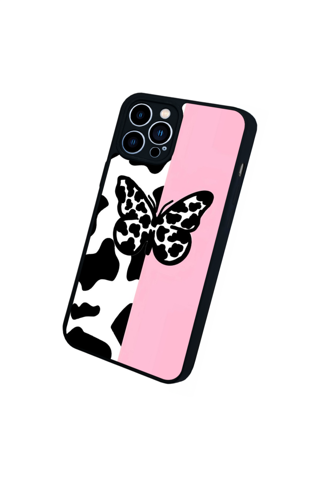 iPhone 12 Pro Max Uyumlu Kelebek Tasarımlı Glossy Premium Kılıf