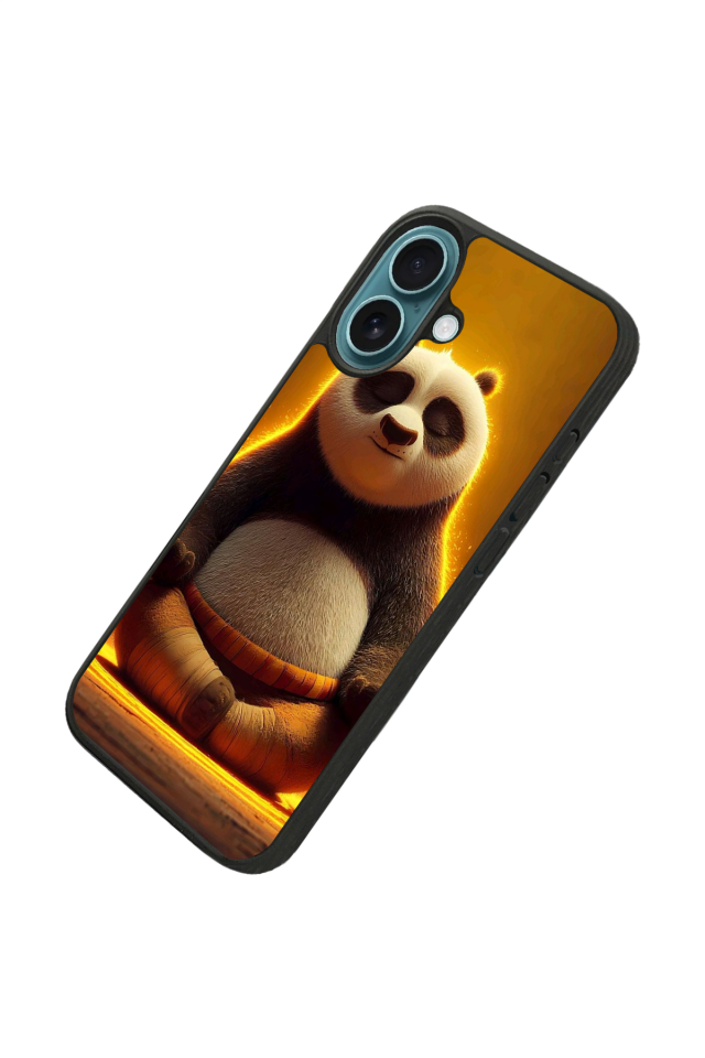 iPhone 16 Plus Uyumlu Kung Fu Panda Tasarımlı Glossy Premium Kılıf