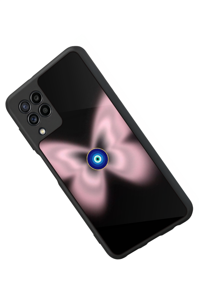 Samsung Galaxy M32 Uyumlu Nazar Tasarımlı Glossy Premium Kılıf
