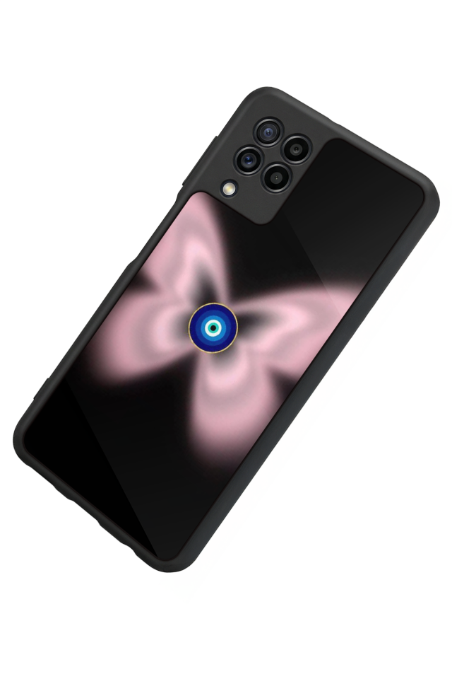 Samsung Galaxy M32 Uyumlu Nazar Tasarımlı Glossy Premium Kılıf