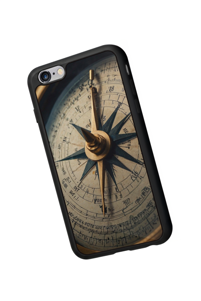 iPhone 6 Plus Uyumlu Pusula Tasarımlı Glossy Premium Kılıf