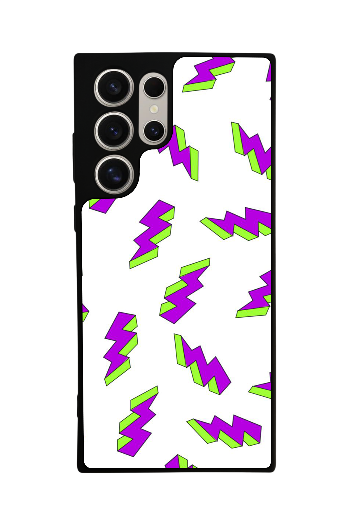 Samsung Galaxy S24 Ultra Uyumlu Simsek Tasarımlı Glossy Premium Kılıf