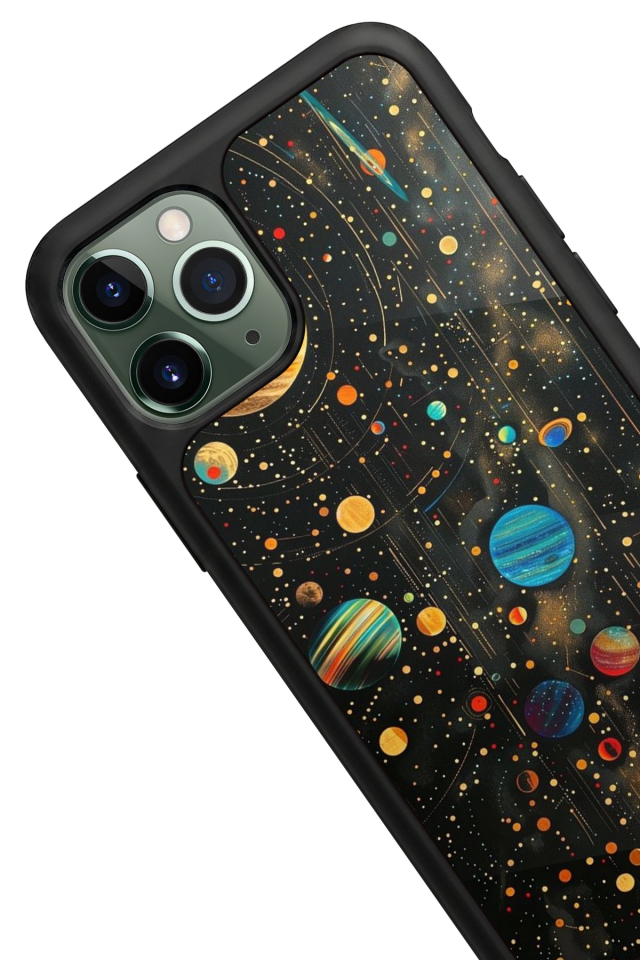 iPhone 11 Pro Max Uyumlu Uzay Tasarımlı Glossy Premium Kılıf