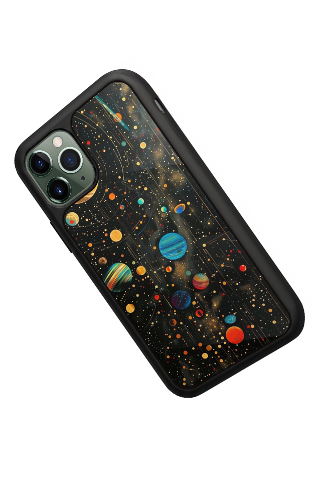 iPhone 11 Pro Max Uyumlu Uzay Tasarımlı Glossy Premium Kılıf