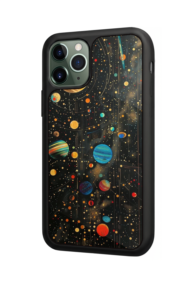 iPhone 11 Pro Max Uyumlu Uzay Tasarımlı Glossy Premium Kılıf
