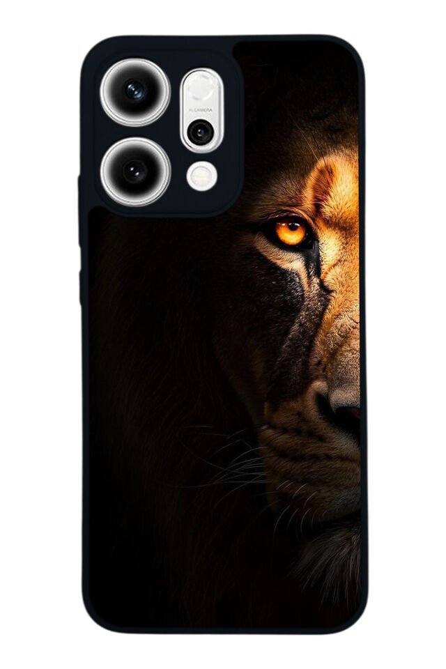 Oppo Reno 14 Uyumlu Aslan Tasarımlı Glossy Premium Kılıf
