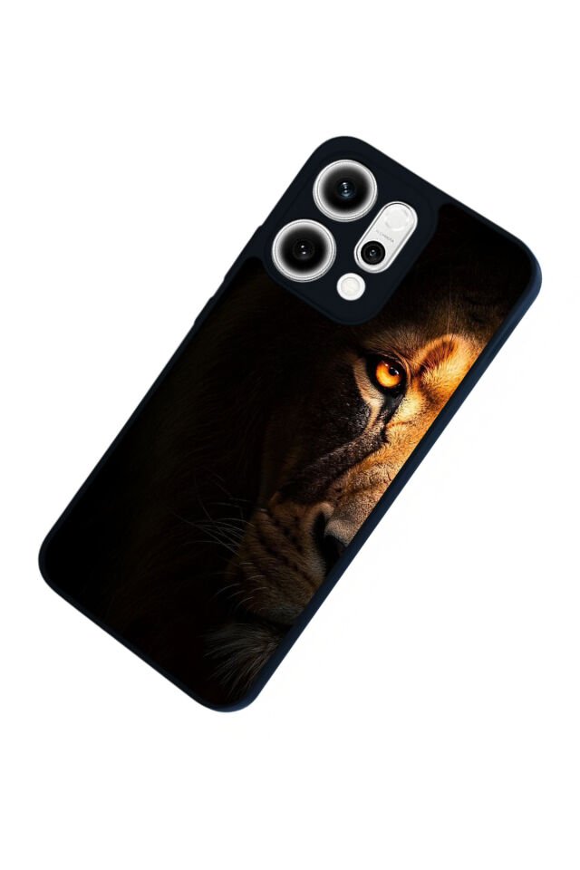 Oppo Reno 14 Uyumlu Aslan Tasarımlı Glossy Premium Kılıf