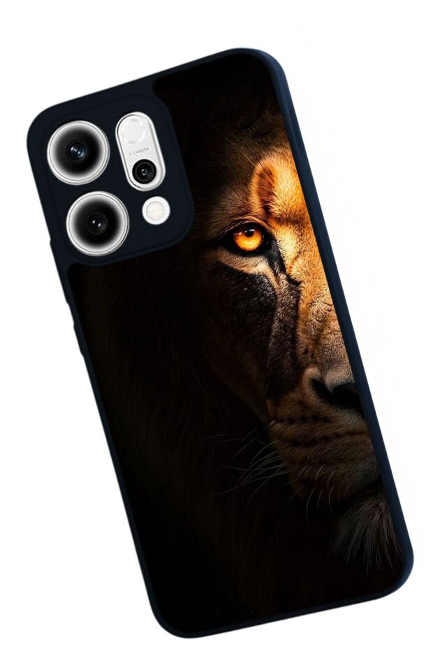 Oppo Reno 14 Uyumlu Aslan Tasarımlı Glossy Premium Kılıf