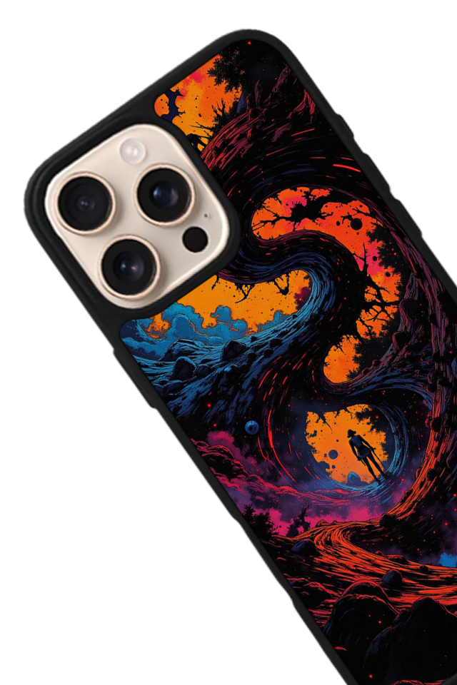 iPhone 15 Pro Uyumlu Abstract Tasarımlı Glossy Premium Kılıf