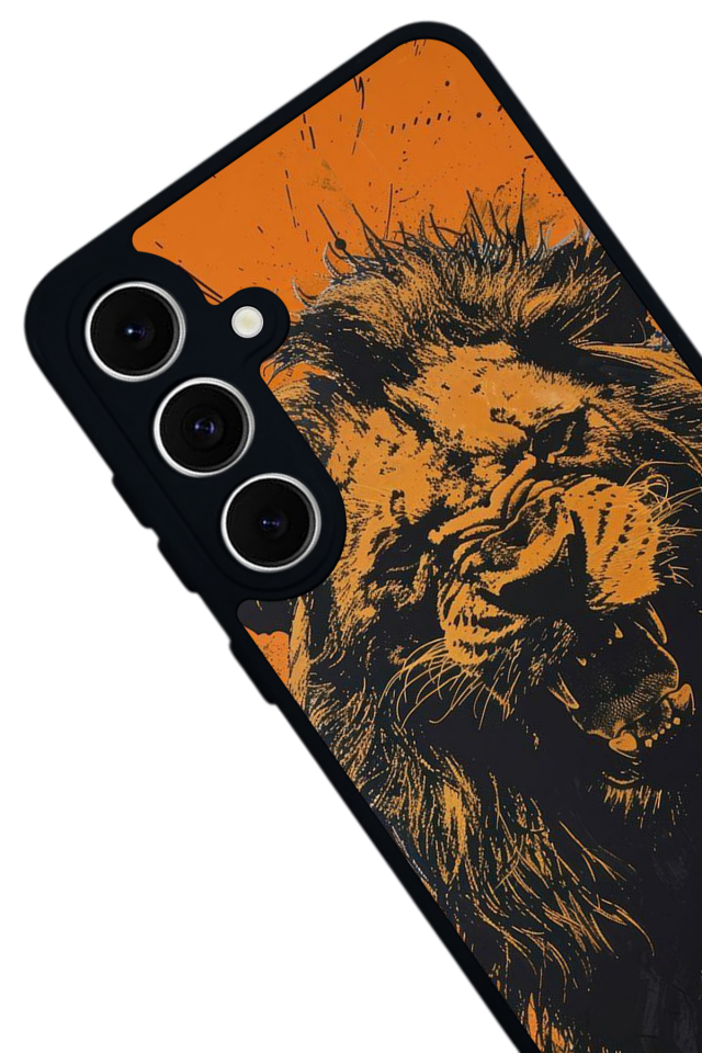 Samsung Galaxy A16 Uyumlu Aslan Tasarımlı Glossy Premium Kılıf