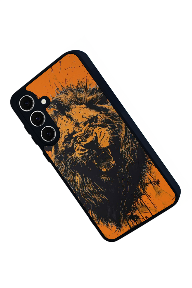 Samsung Galaxy A16 Uyumlu Aslan Tasarımlı Glossy Premium Kılıf