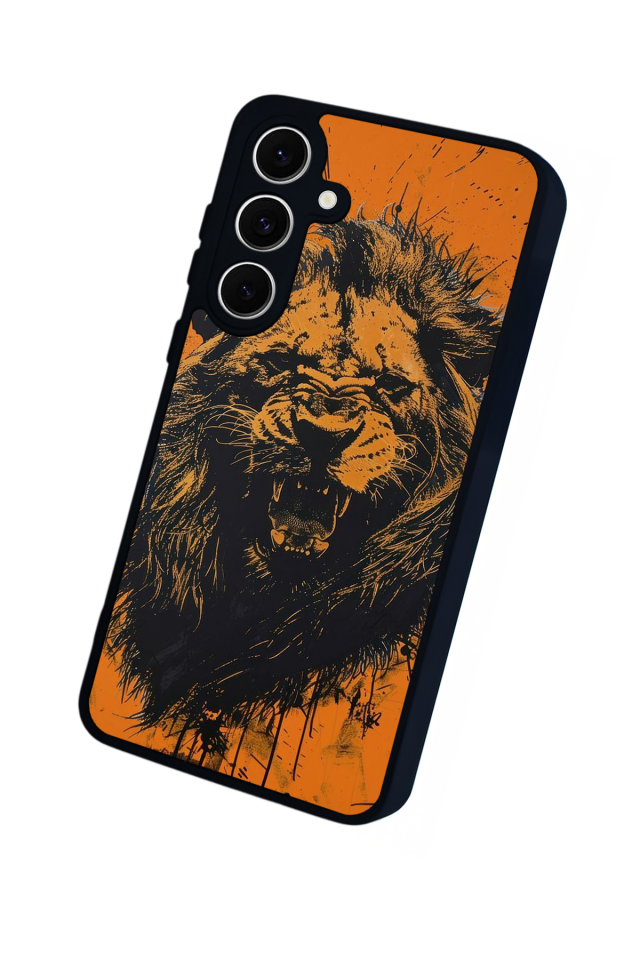 Samsung Galaxy A16 Uyumlu Aslan Tasarımlı Glossy Premium Kılıf