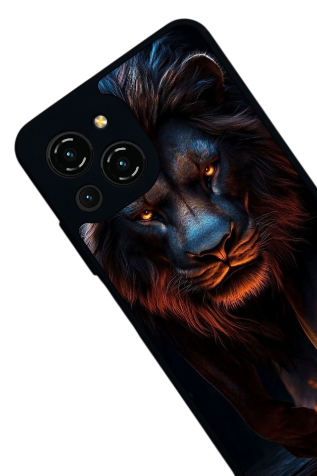 Reeder S23 Pro Max Uyumlu Aslan Tasarımlı Glossy Premium Kılıf