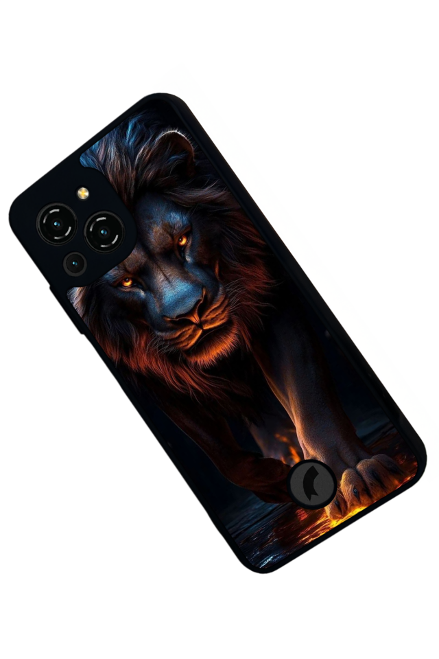 Reeder S23 Pro Max Uyumlu Aslan Tasarımlı Glossy Premium Kılıf