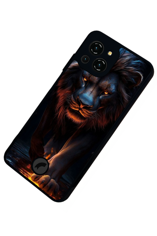 Reeder S23 Pro Max Uyumlu Aslan Tasarımlı Glossy Premium Kılıf