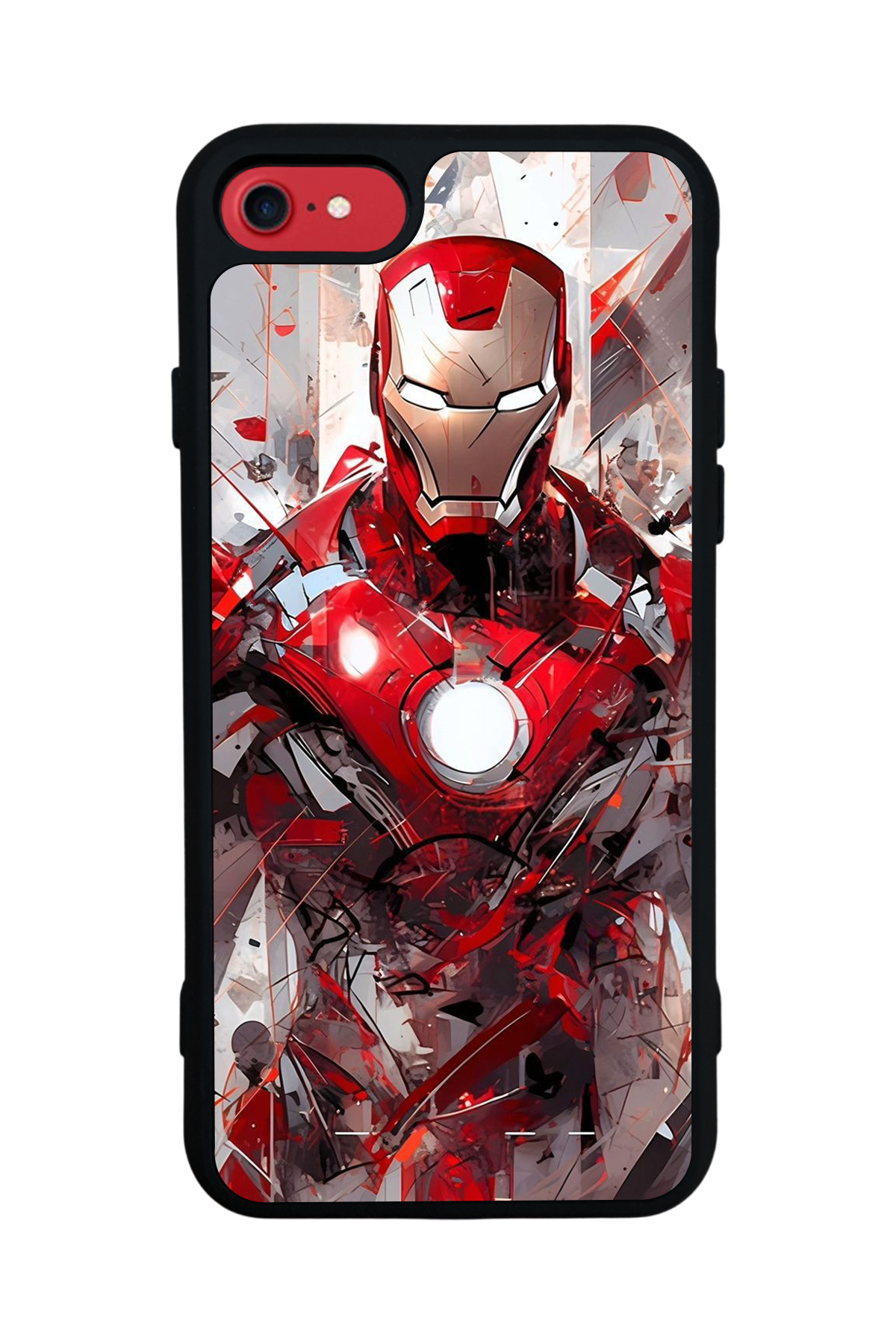 iPhone SE Uyumlu Iron Man ( Demir Adam ) Tasarımlı Glossy Premium Kılıf