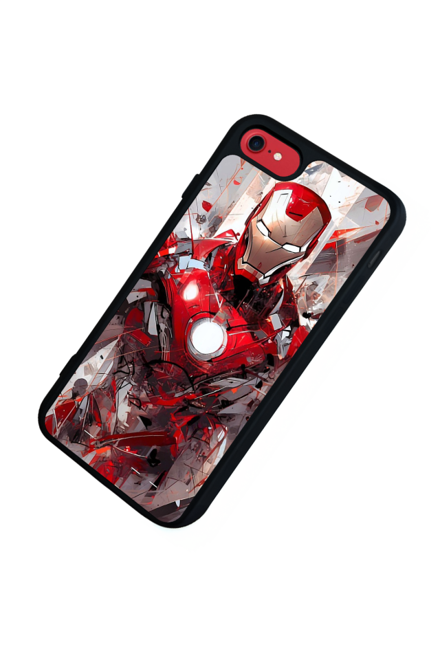 iPhone SE Uyumlu Iron Man ( Demir Adam ) Tasarımlı Glossy Premium Kılıf