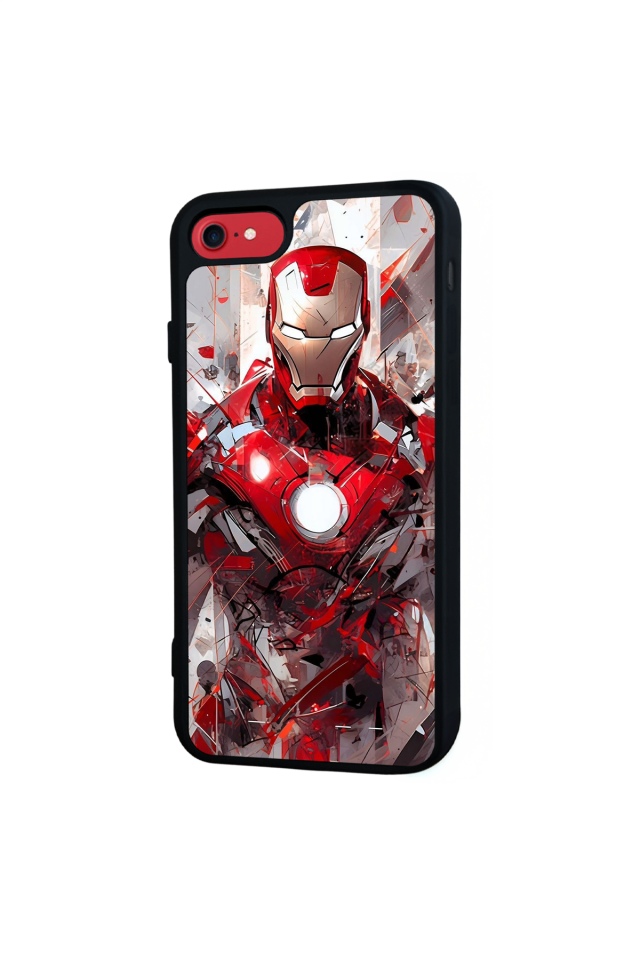 iPhone SE Uyumlu Iron Man ( Demir Adam ) Tasarımlı Glossy Premium Kılıf